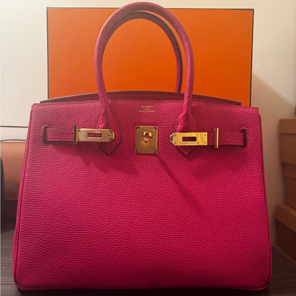 “B e r k i n ” Pink Leather Handbag